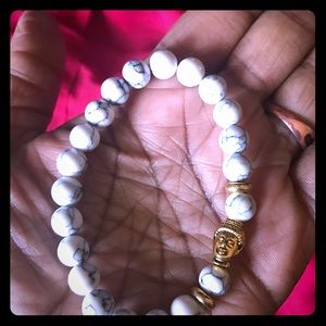 Howlite Buddha Bracelet (Unisex)